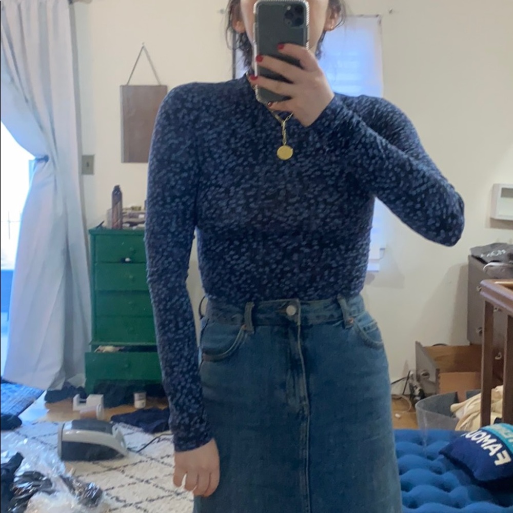 That purple floral turtleneck you saw on Insta